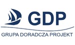 Obrazek przedstawia logo firmy tj. drukowane litery GDP